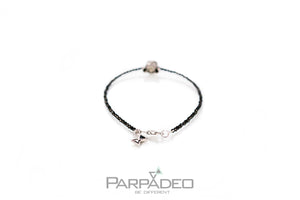 Black Frenchie Bracelet. Designed and handmade in Israel by Martin Greenberg - Parpadeo