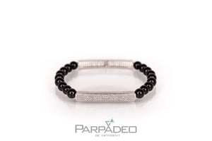 Black Gemini Bracelet. Designed and handmade by Parpadeo. Martin Greenberg.