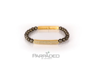 Pyrite Gemini Bracelet. Designed and handmade in Israel by PARPADEO. Martin Greenberg