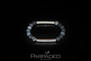 Grey Gemini Bracelet. Designed and handmade by Parpadeo Israel. Martin Greenberg