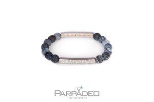 Grey Gemini Bracelet. Designed and handmade by Parpadeo Israel. Martin Greenberg