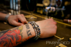 Labradorite Trinity Bracelet/ Designed and handmade in Israel by Martin Greenberg - Parpadeo