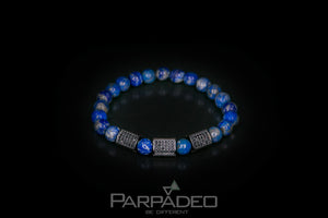 Lapis Shield Bracelet. Designed and handmade in Israel by Martin Greenberg. Parpadeo