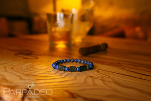 Lapis Shield Bracelet. Designed and handmade in Israel by Martin Greenberg. Parpadeo