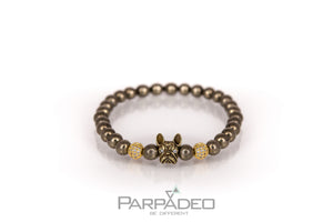 Pyrite Frenchie Bracelet. Designed and handmade in Israel. PARPADEO. By Martin Greenberg