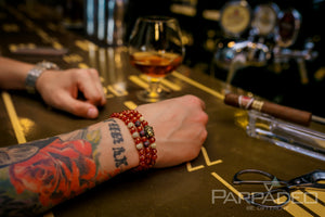 Red Philosopher's Bracelet - Designed and hanmade by Martin Greenberg in Israel - PARPADEO