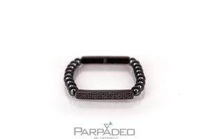 Hematite Gemini Bracelet designed and handmade in Israel by Martin Greenberg - Parpadeo.