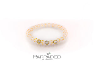 White Sanskrit Bracelet by Parpadeo. Designed and handmade in Israel by Martin Greenberg